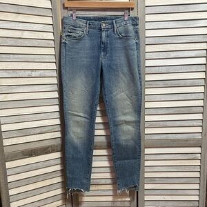 MOTHER Faded Blue Denim Jeans